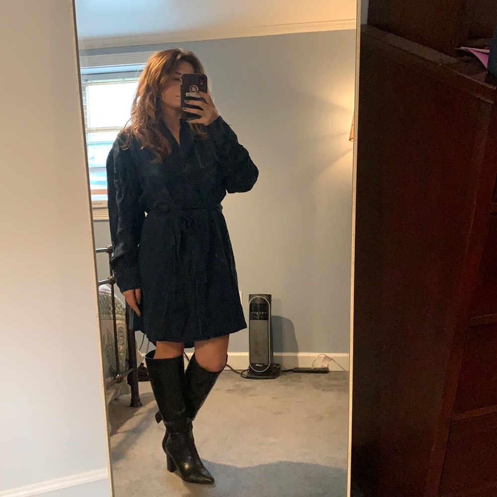 Belted Denim Shirt Dress